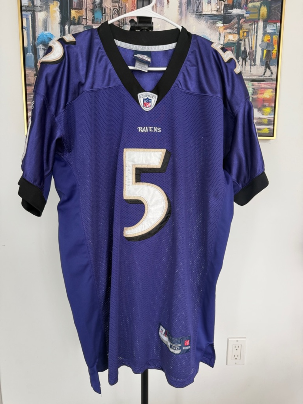 Vintage Baltimore Ravens Joe Flacco Reebok Authentic Jersey Mens 50